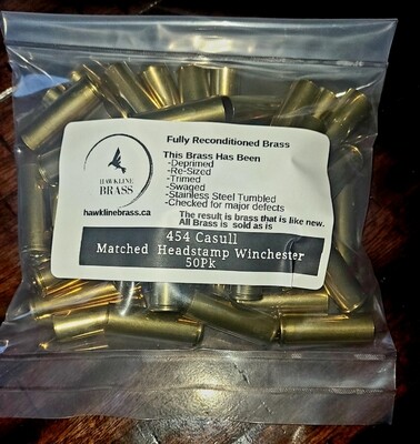 454 Casull Matched Headstamp Winchester 50Pk