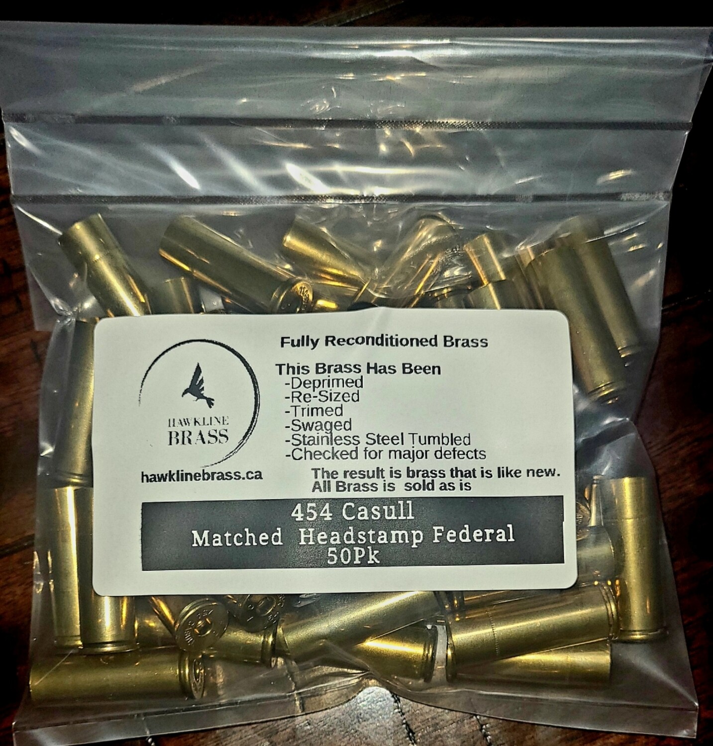 454 Casull Matched Headstamp Federal 50Pk