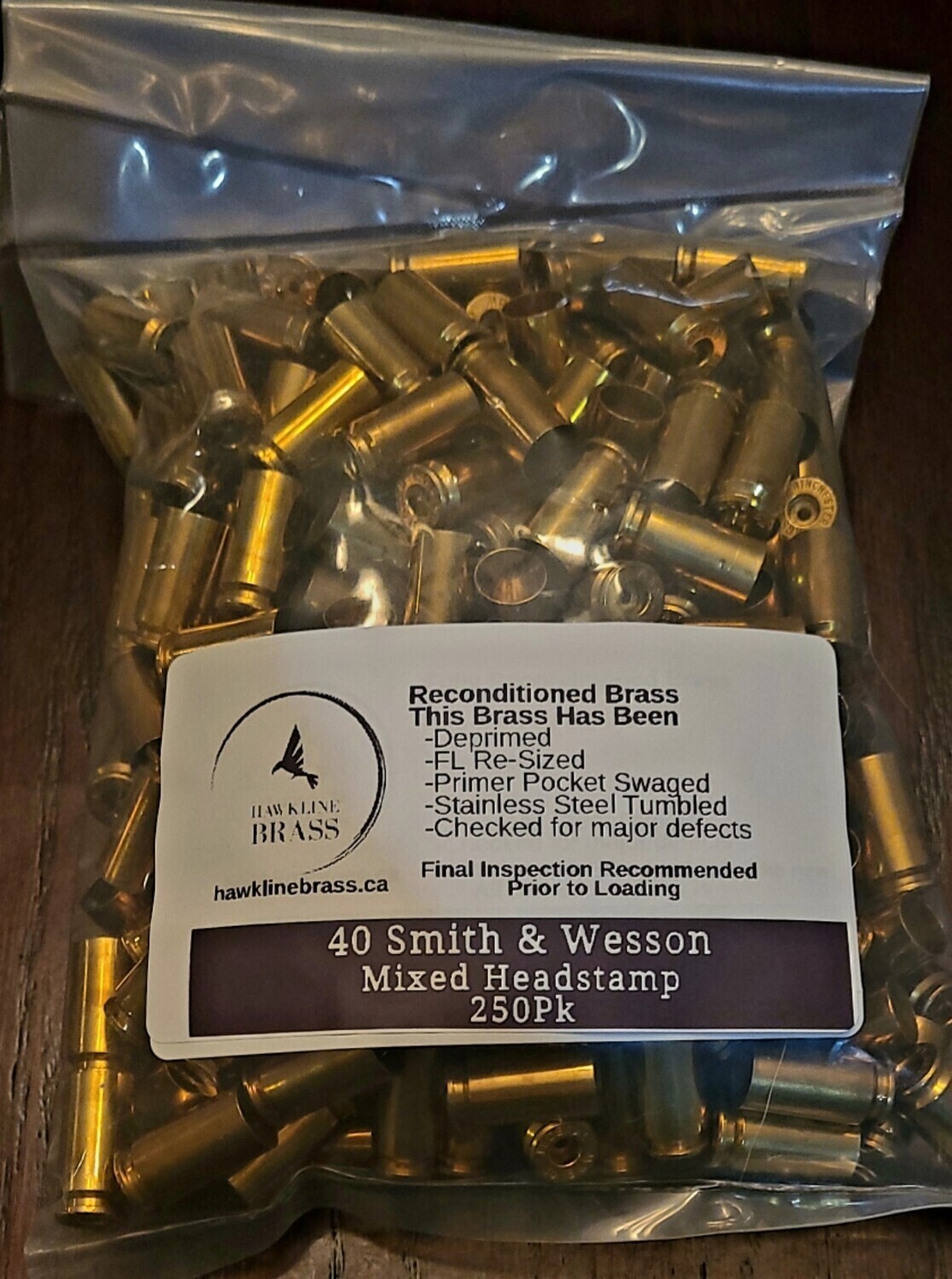 40 Smith &amp; Wesson, Reconditioned Brass
