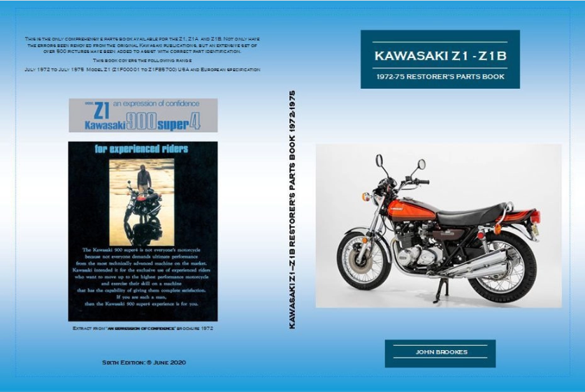 John Brookes KAWASAKI Z1 to Z1B RESTORERS PARTS BOOK 1972-1975 Edition 6