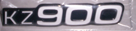 Kawasaki KZ900 metal side cover badge  x 1