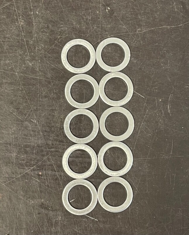 10mm ID Alloy brake crush washers x 10 43067-001 10mm ID Alloy brake crush washers x 10 43067-001