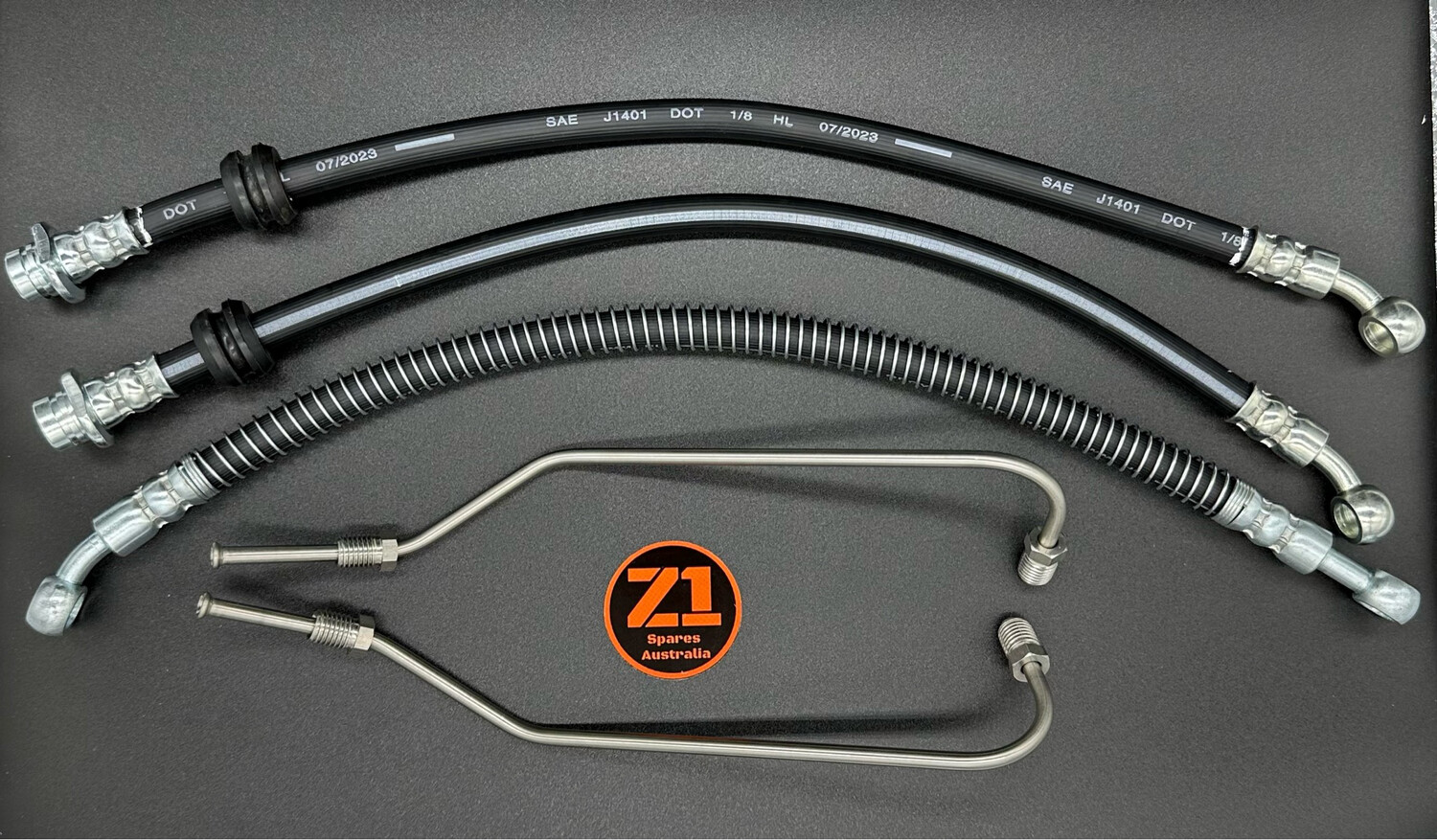 KAWASAKI Z1 Z 900 A4 Z 1000 A1 front brake hose line pipe set kit twin disc, Stainless Steel Pipes