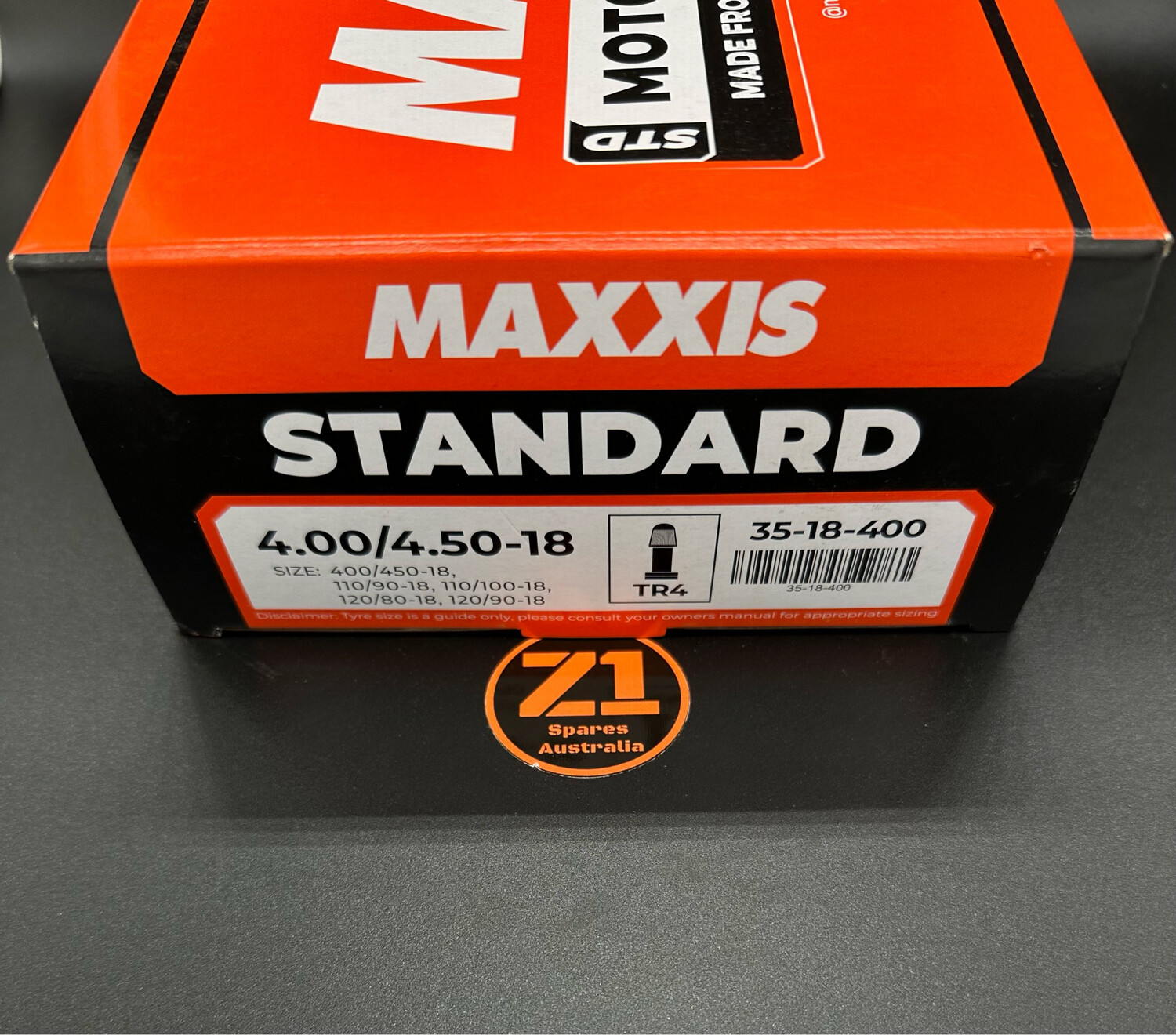 110/100-18 (4.00-4.50) Maxxis Inner Tube