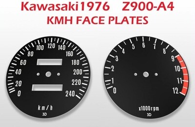 Speedo Tacho Face Plates 1976 Z900A4 Speedo Tacho Face Plates 1976 Z900A4