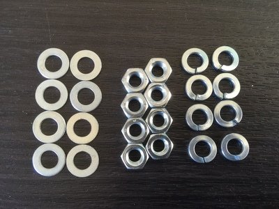 6mm Exhaust Nuts & Washers