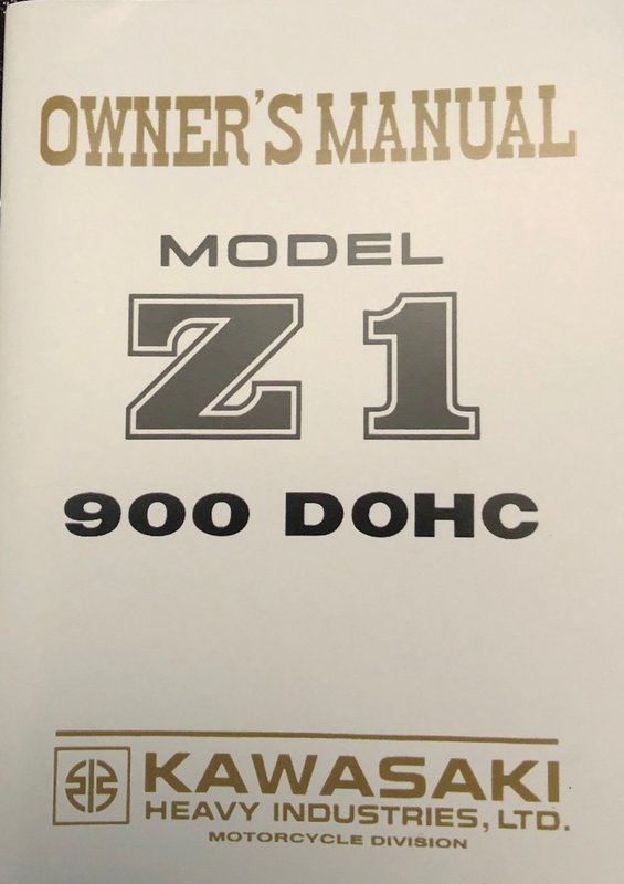 Z1 1972 1973 Owners Handbook 99997-800