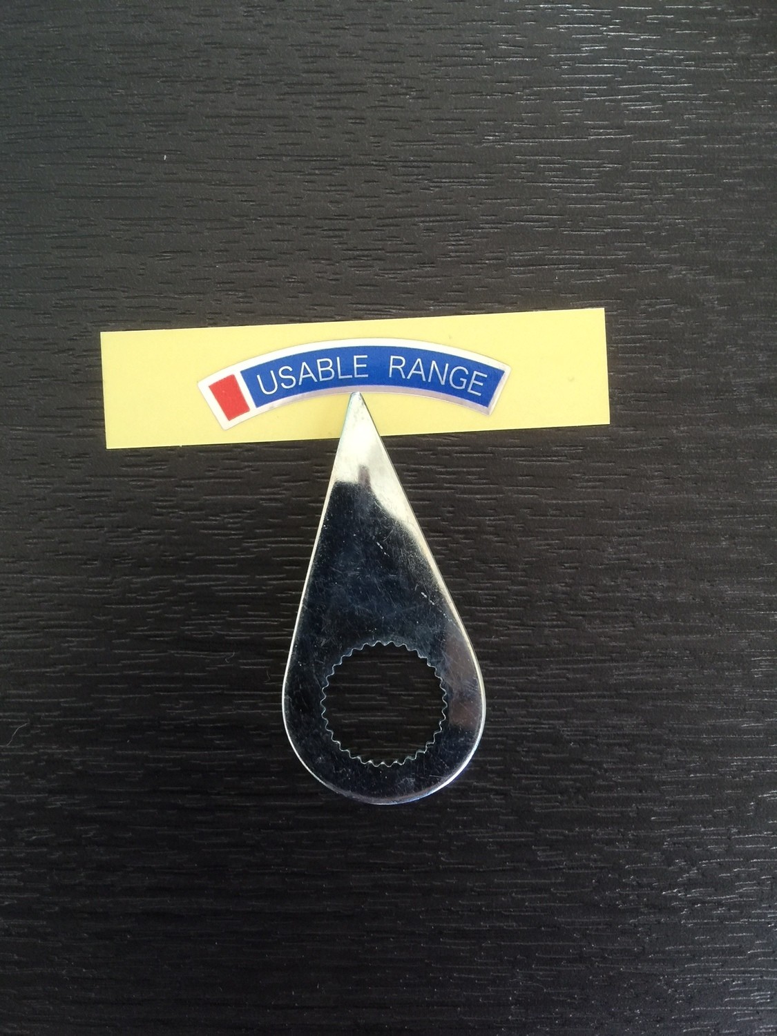 Kawasaki rear brake pointer &amp; decal 41085-004