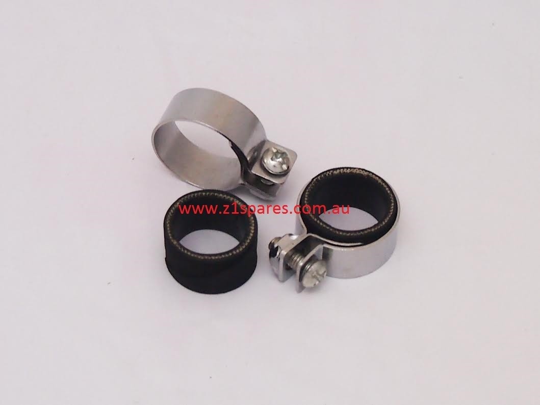Kawasaki Z1 Z KZ 900 muffler joining pipes &amp; clamps 92059-079 92037-103