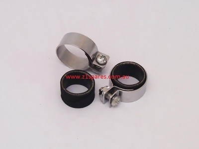 Kawasaki Z1 Z KZ 900 muffler joining pipes &amp; clamps 92059-079 92037-103