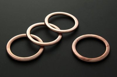 Kawasaki Z1 Z KZ 900 1000 copper exhaust gaskets ( Set of 4 ) 18067-018 11009-1906