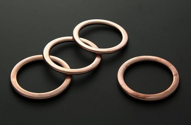 Kawasaki Z1 Z KZ 900 1000 copper exhaust gaskets ( Set of 4 ) 18067-018 11009-1906