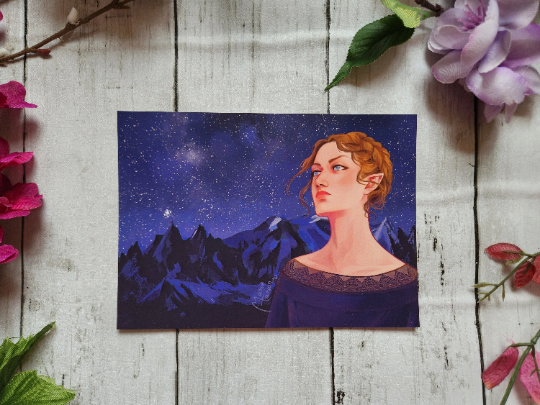 ACOTAR Nesta and Cassian, Dimentions: Nesta 5X7 Postcard