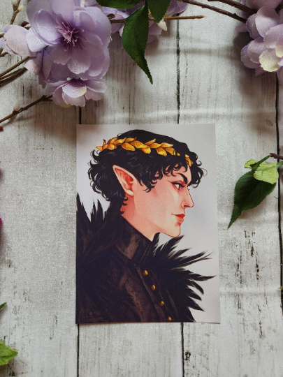 Jude and Cardan, Dimentions: Cardan 5X7 Postcard