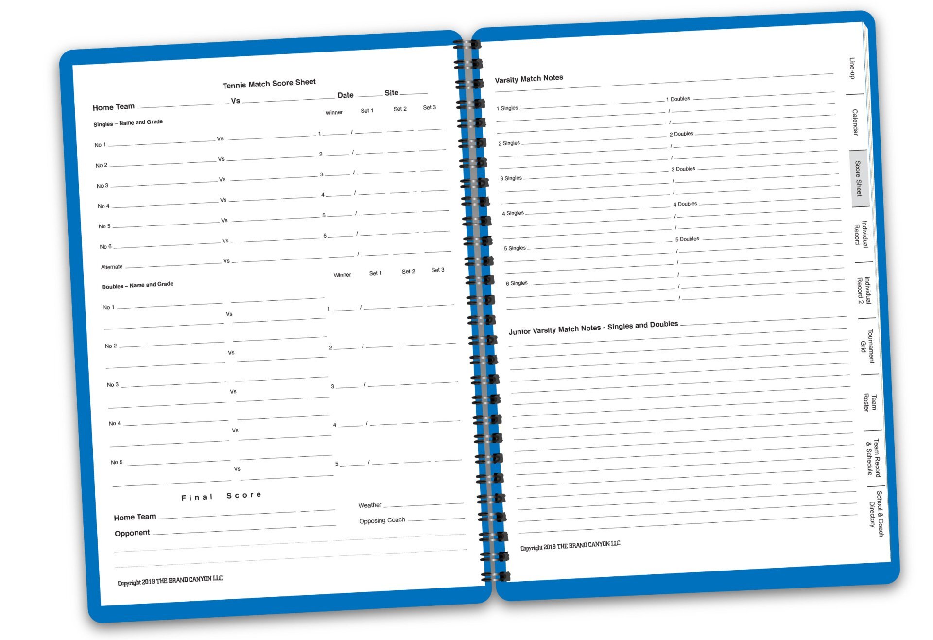 Azure Tennis Score Book