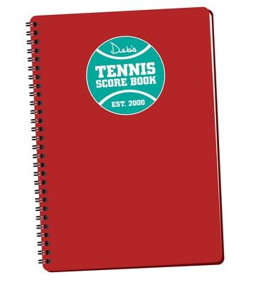Red Tennis Score Book