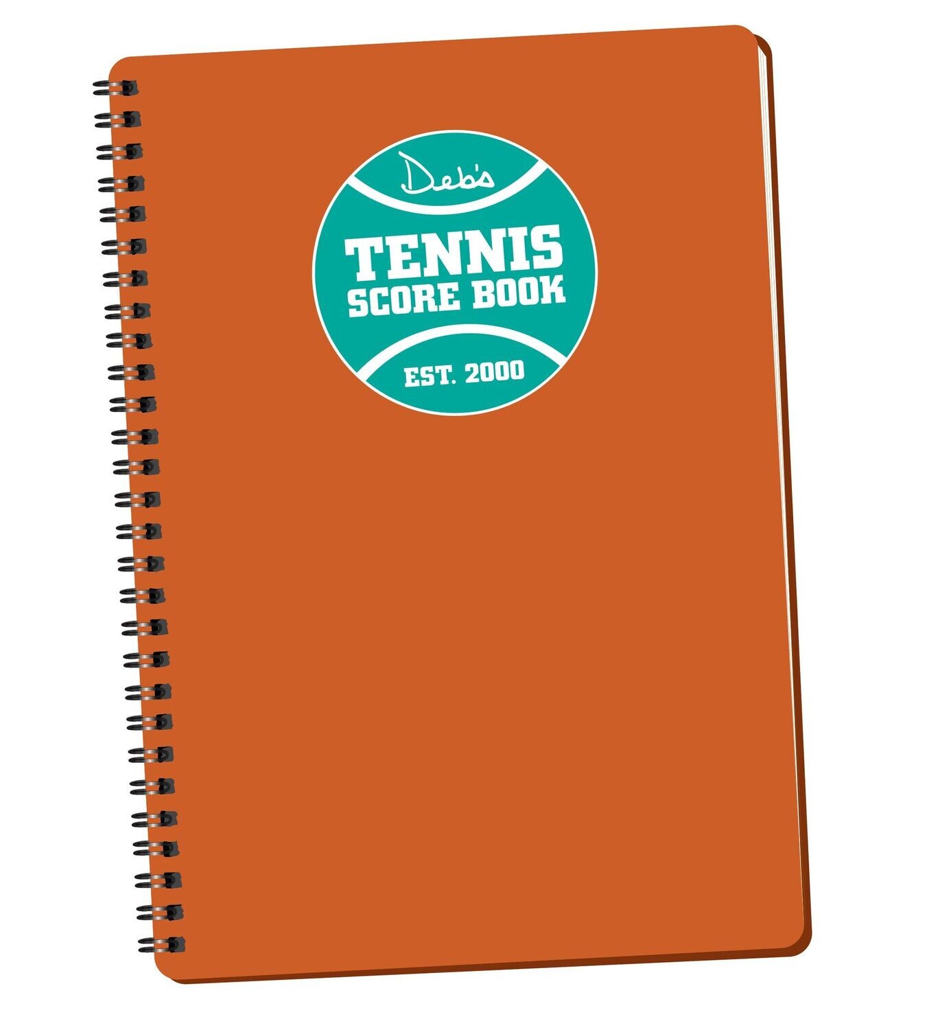 Orange Tennis Score Book