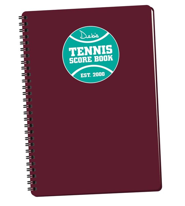 Maroon Tennis Score Book