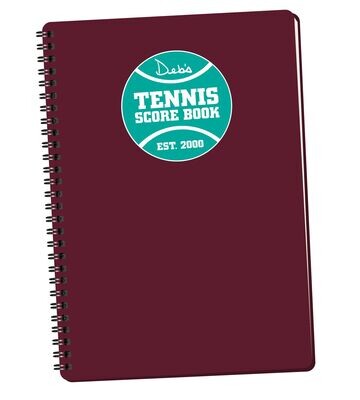 Maroon Tennis Score Book