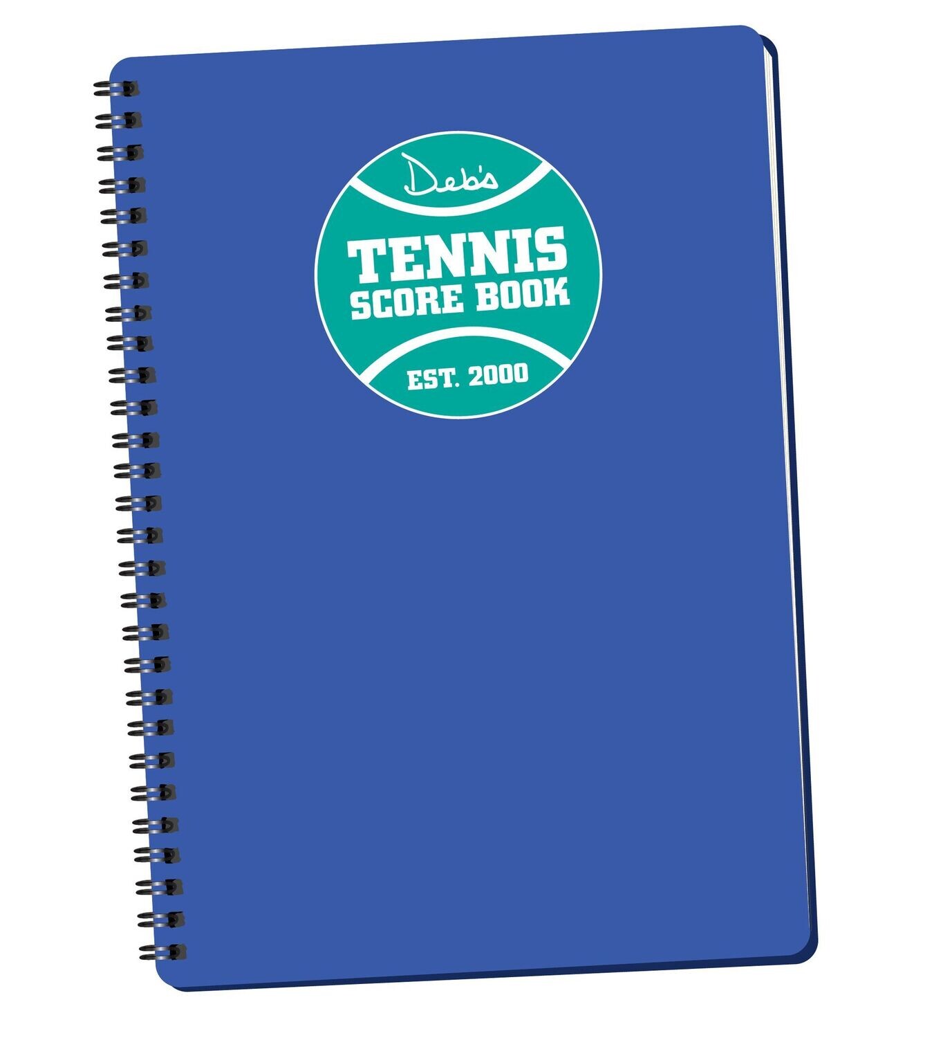 Royal Blue Tennis Score Book