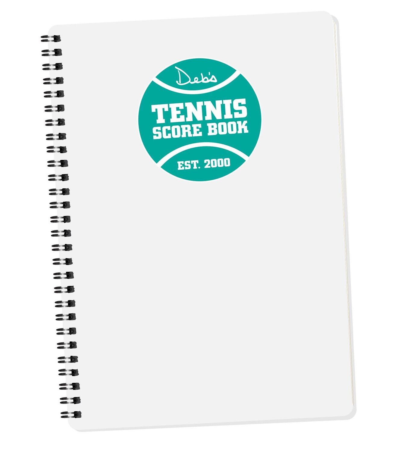 White Tennis Score Book