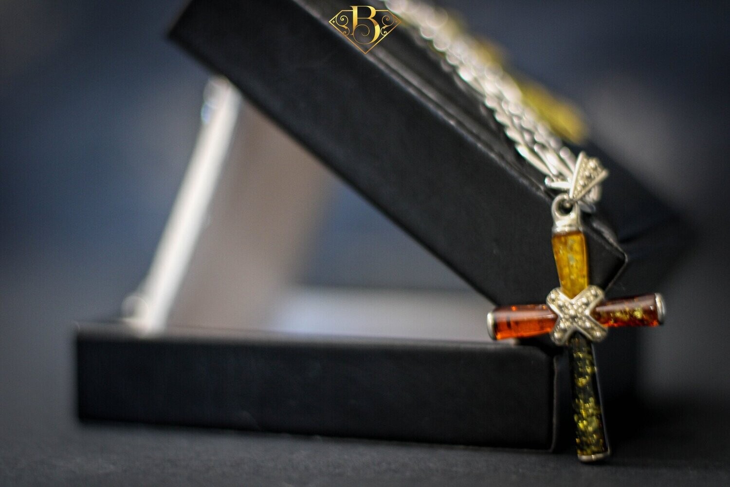 Multicolor Amber Cross