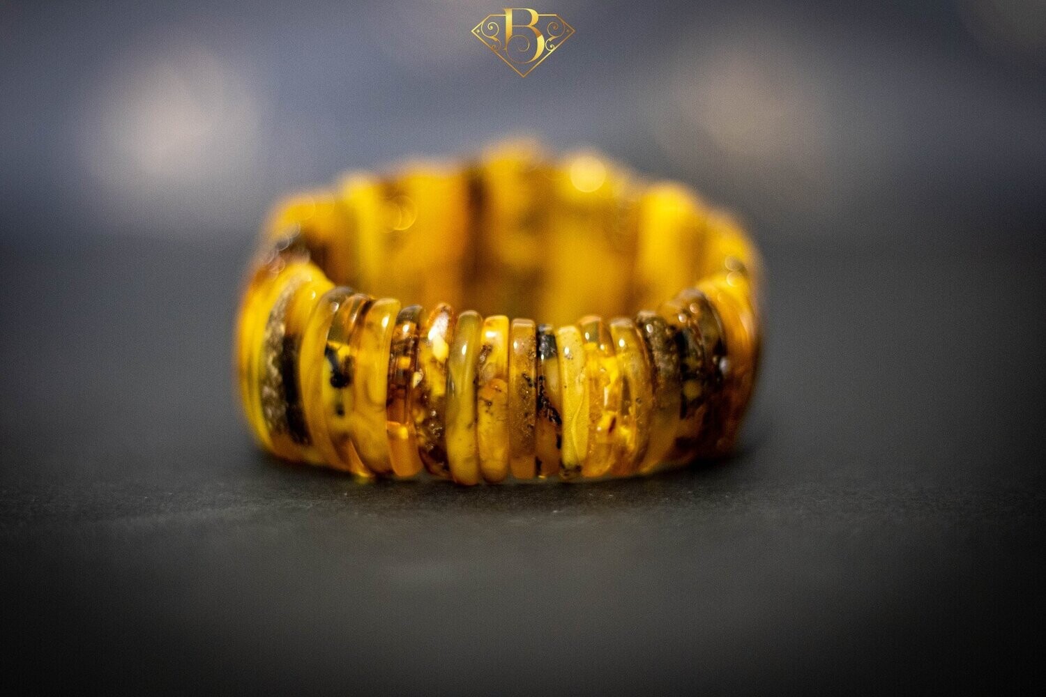 Dark Yellow Amber Bracelet