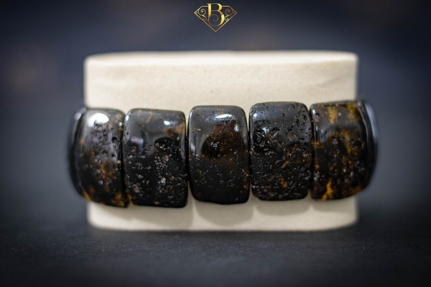 Dark Green Amber Bracelet