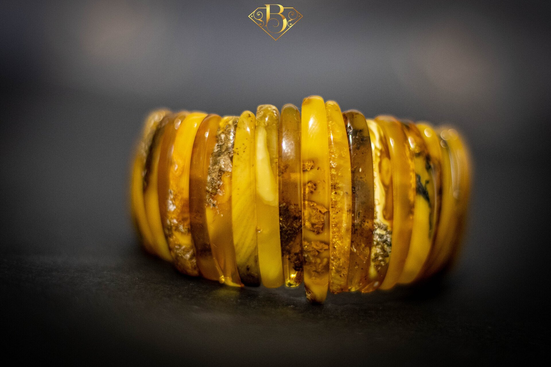 Dark Yellow Amber Bracelet