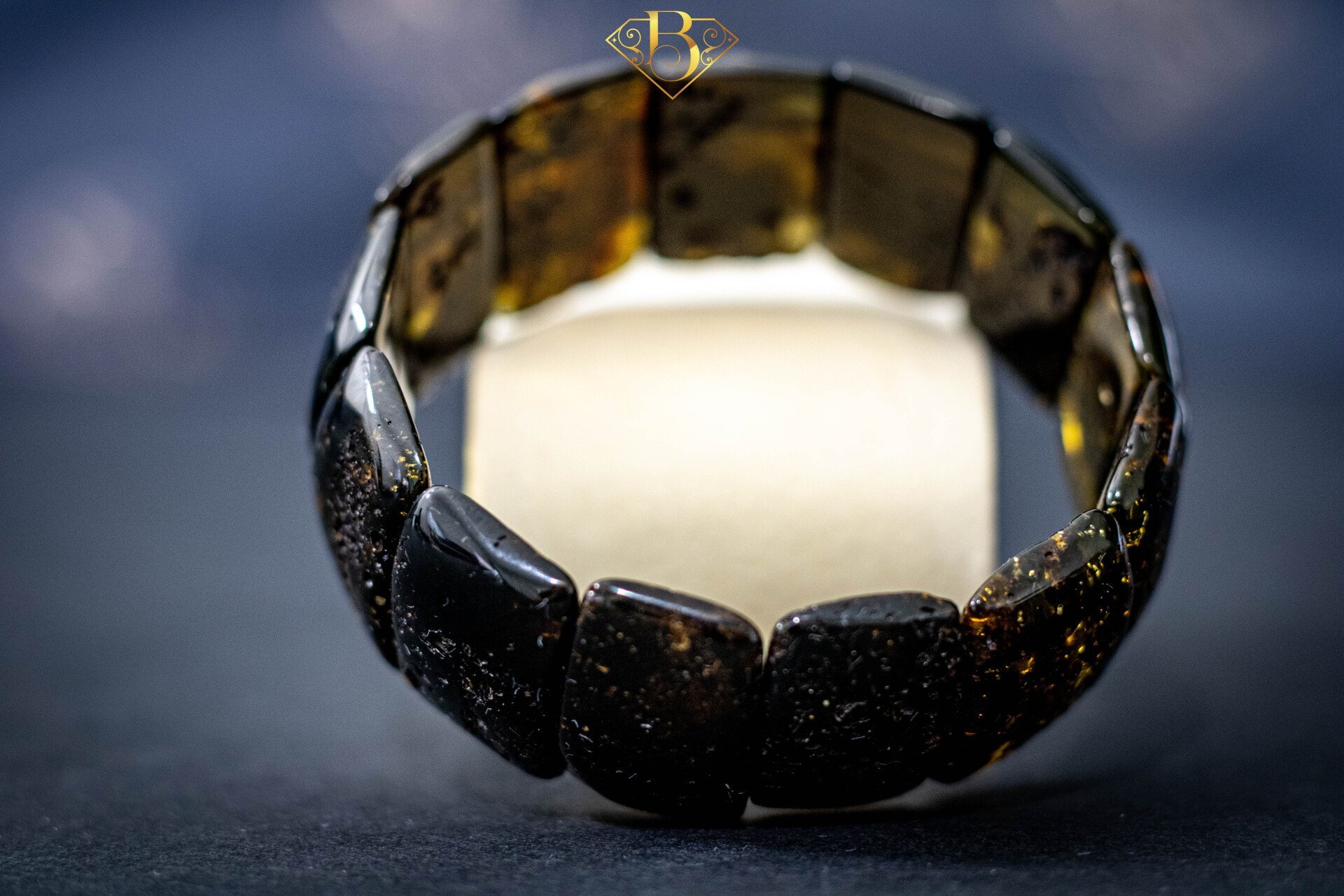 Dark Green Amber Bracelet