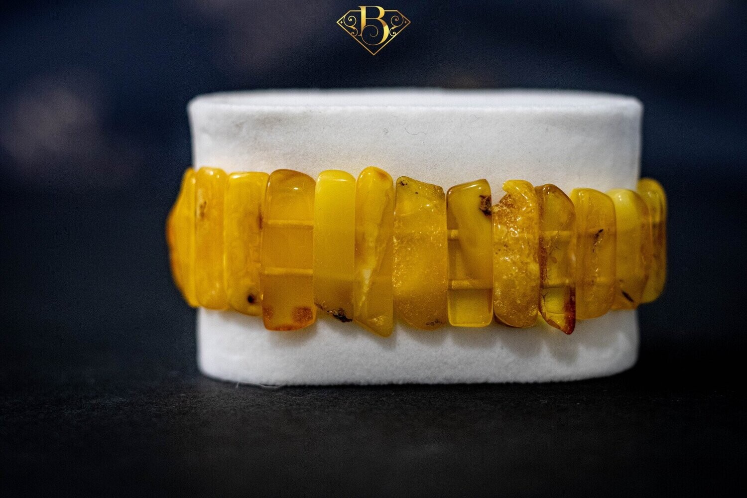 Yellow Amber Bracelet Thin