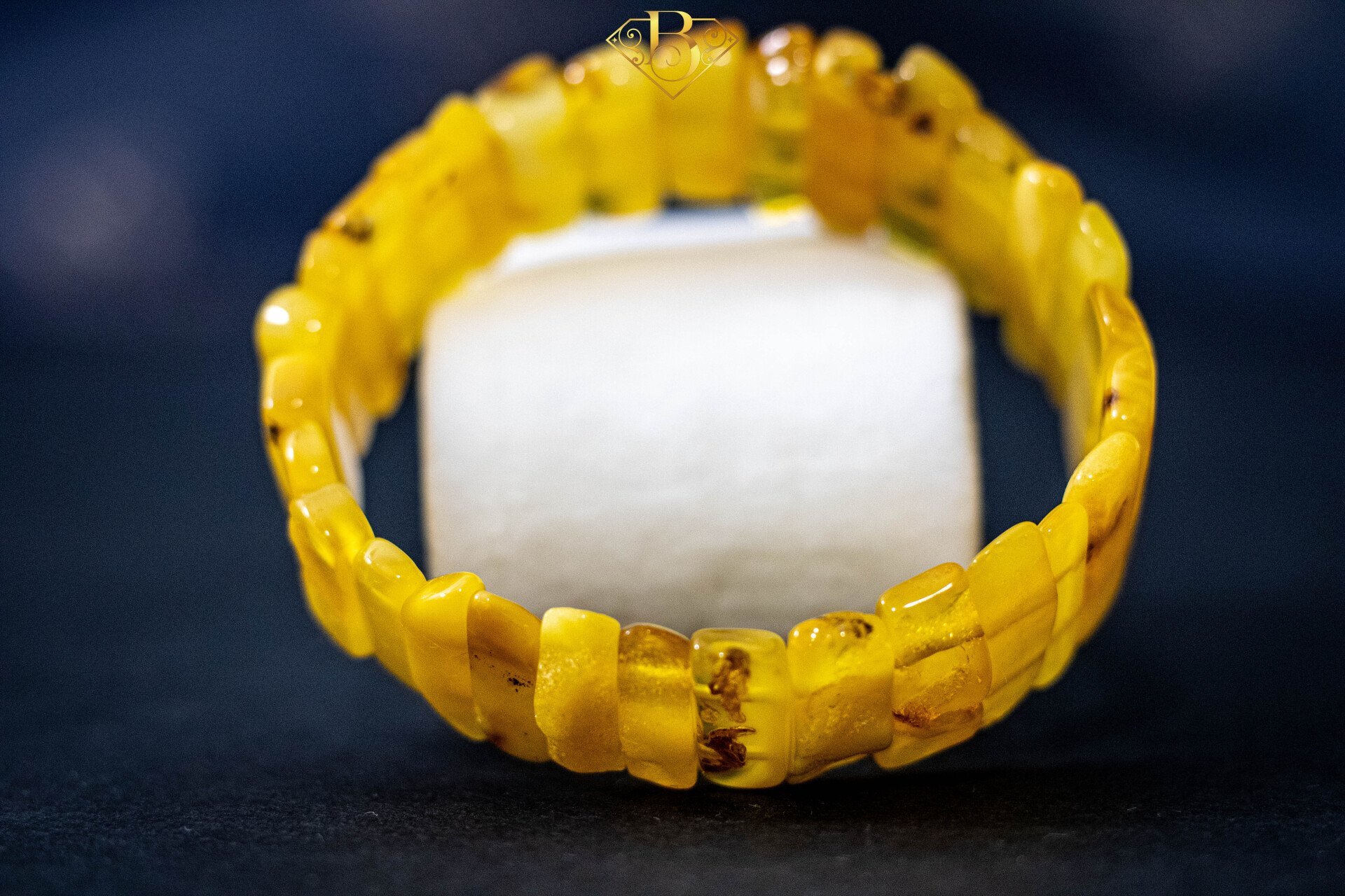 Yellow Amber Bracelet Thin