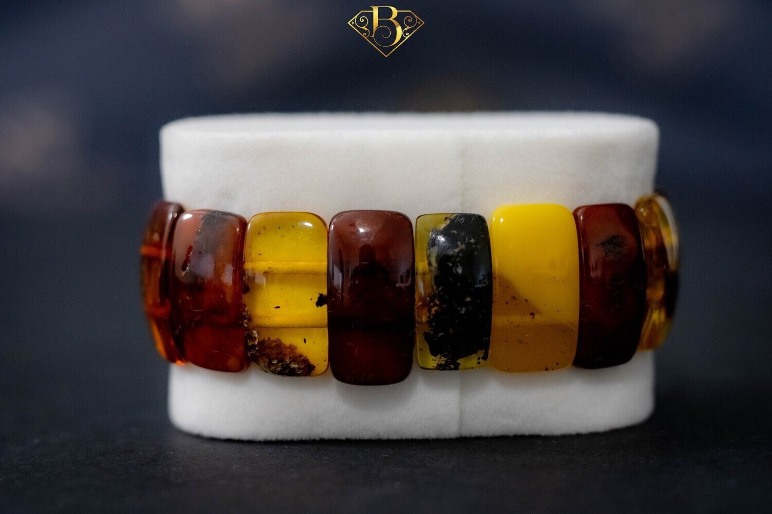 Multicolor Amber Bracelet Heavy