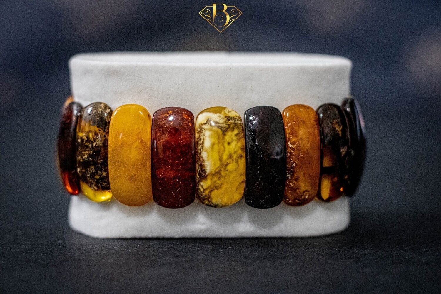 Multicolor Amber Bracelet Heavy2