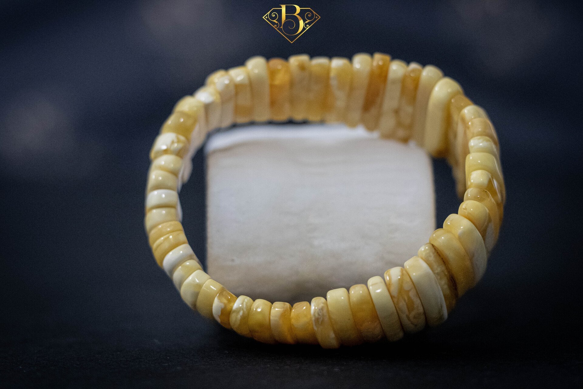 Yellow/White Amber Bracelet