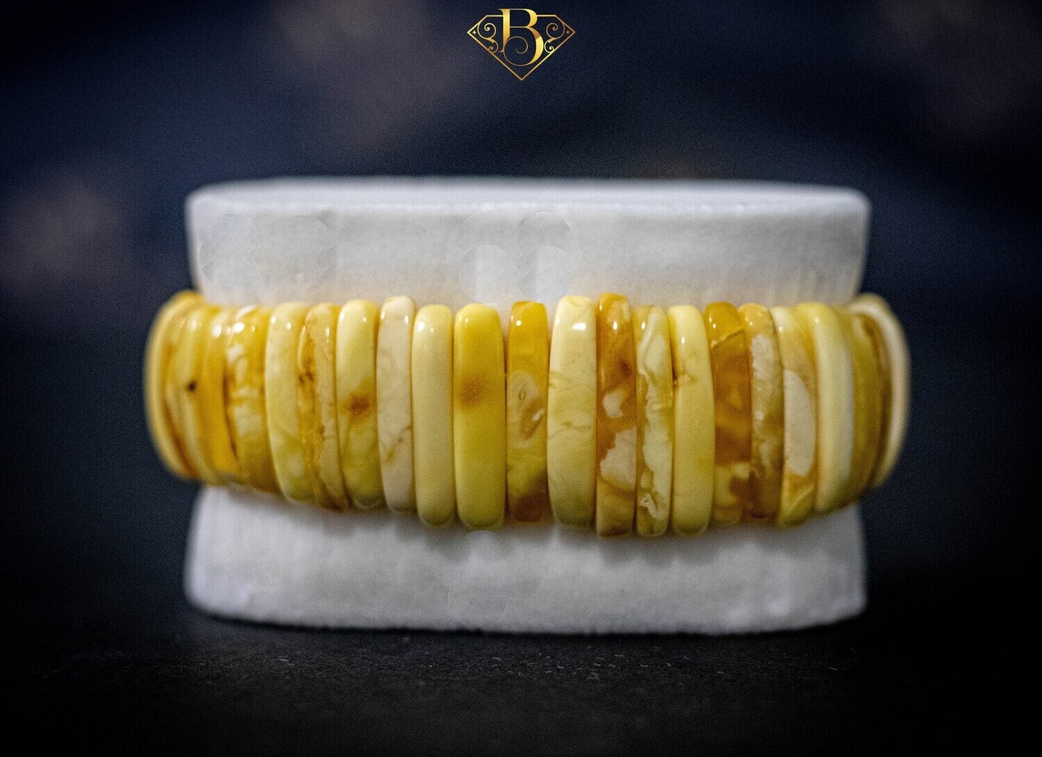 Yellow/White Amber Bracelet