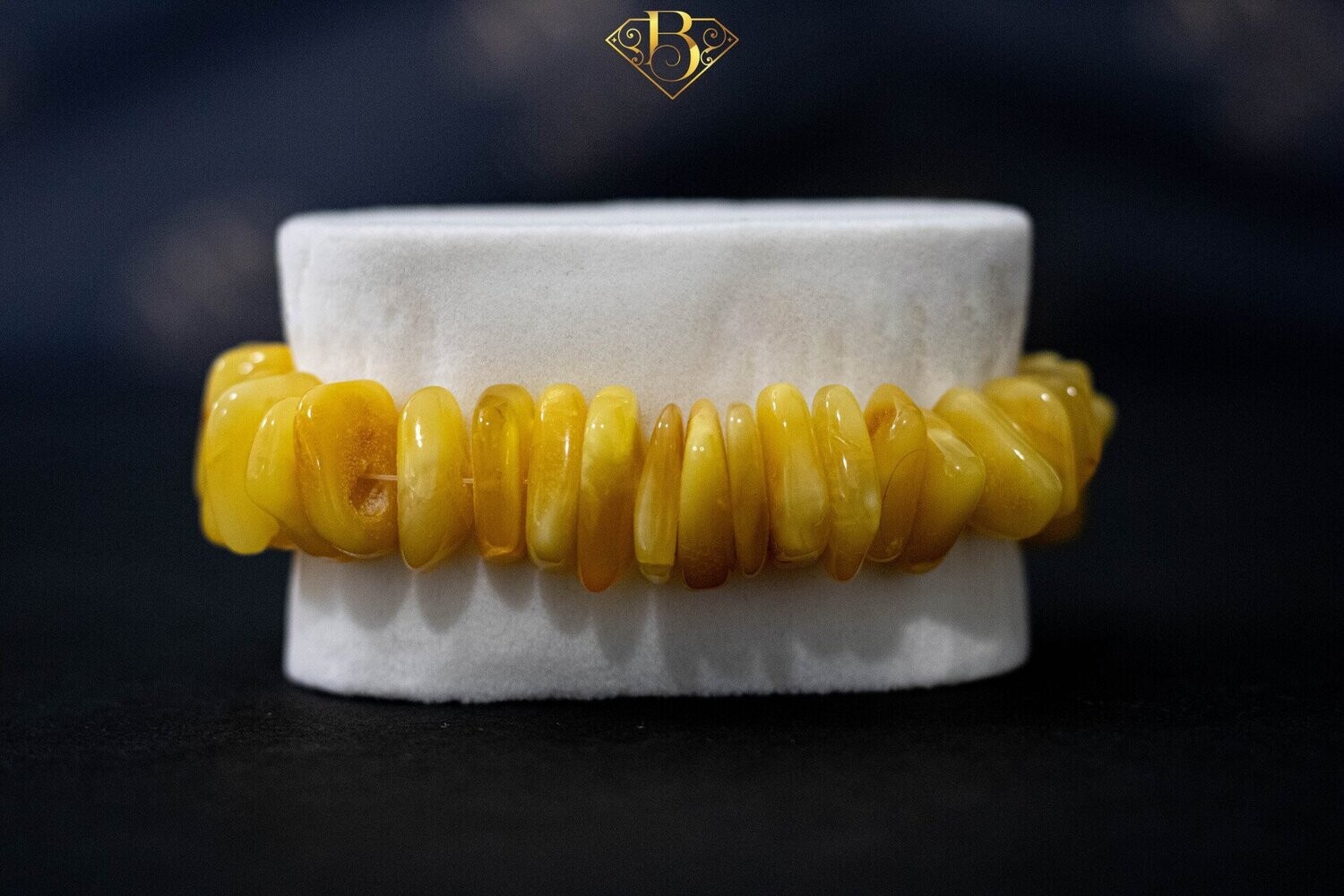 Yellow Amber Bracelet Corn Shape