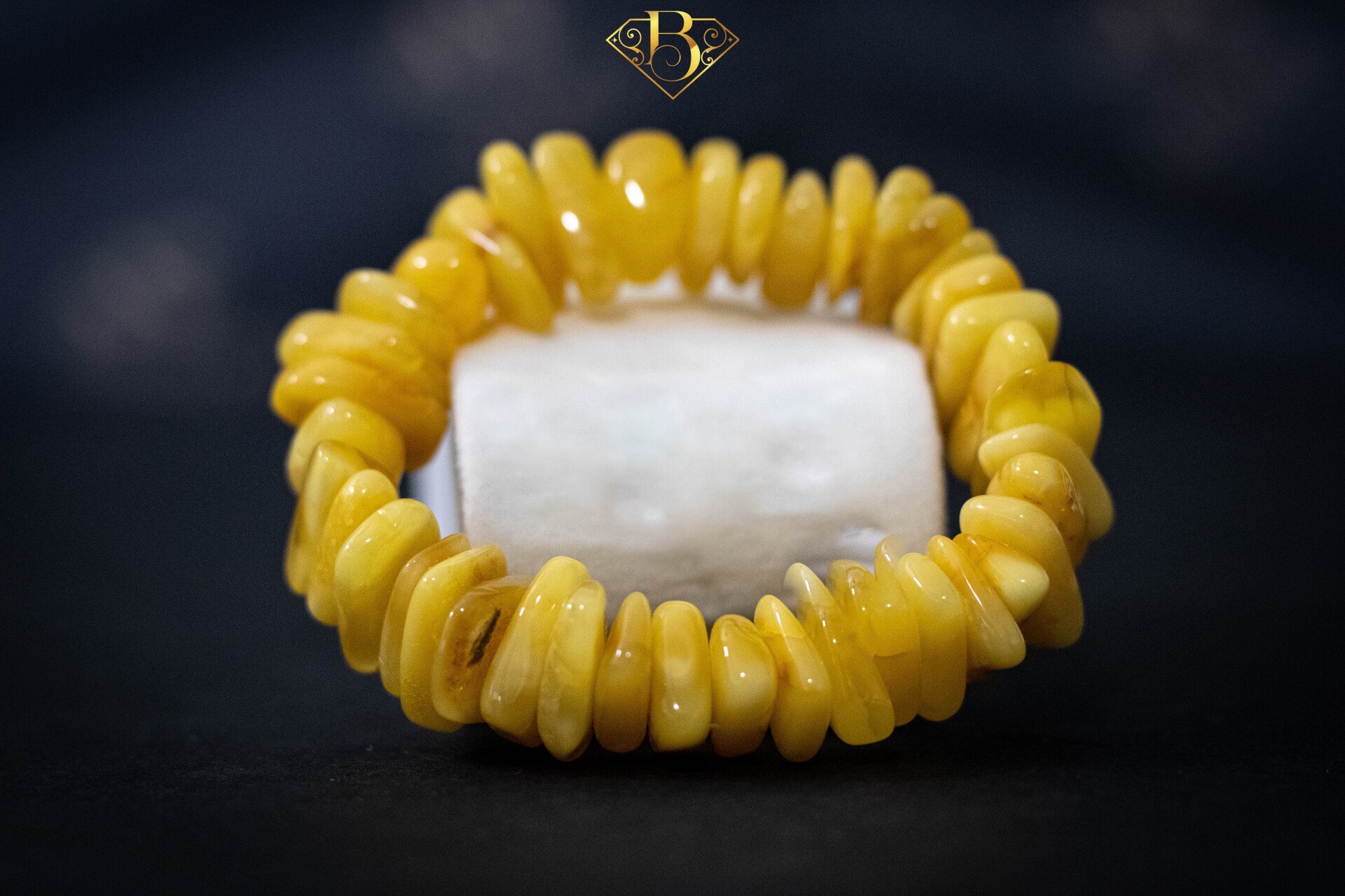 Yellow Amber Bracelet Corn Shape