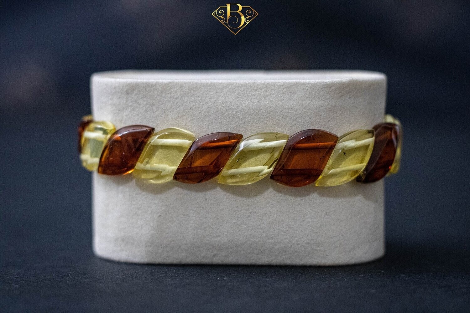 Cognac/Light Yellow Amber Bracelet