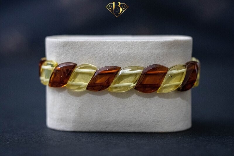 Cognac/Light Yellow Amber Bracelet