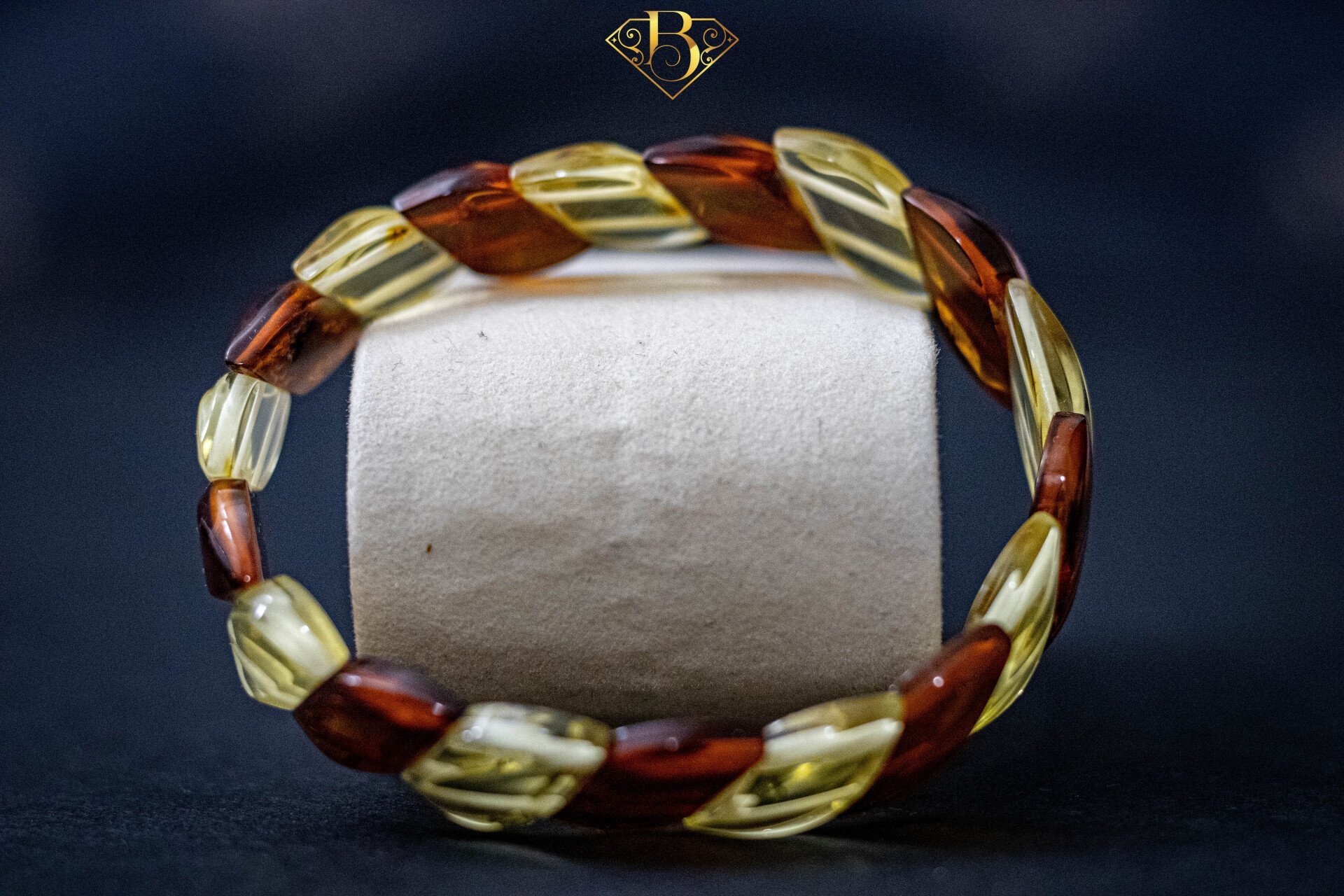 Cognac/Light Yellow Amber Bracelet