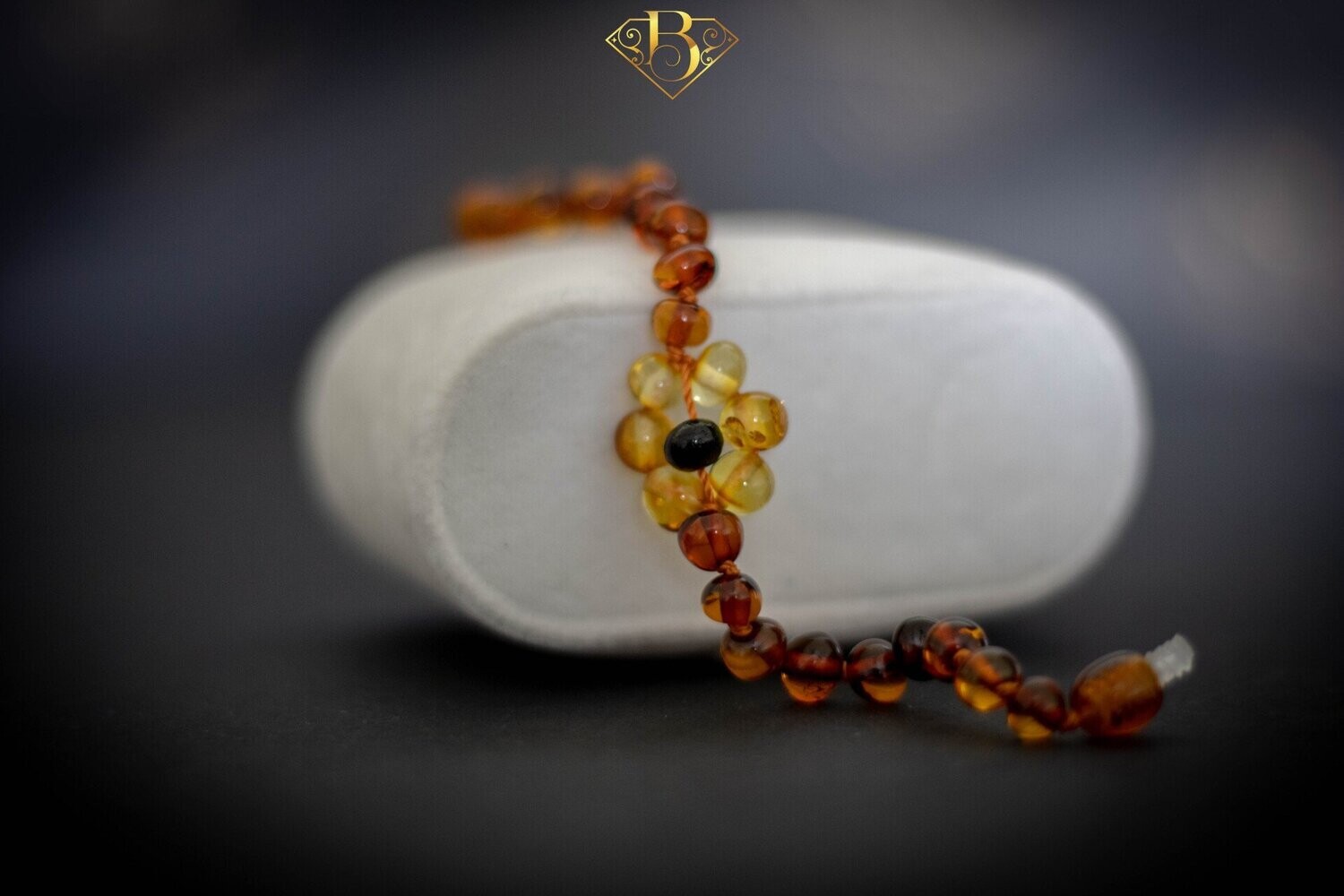 Dark Honey Amber Baby Bracelet (Polished)