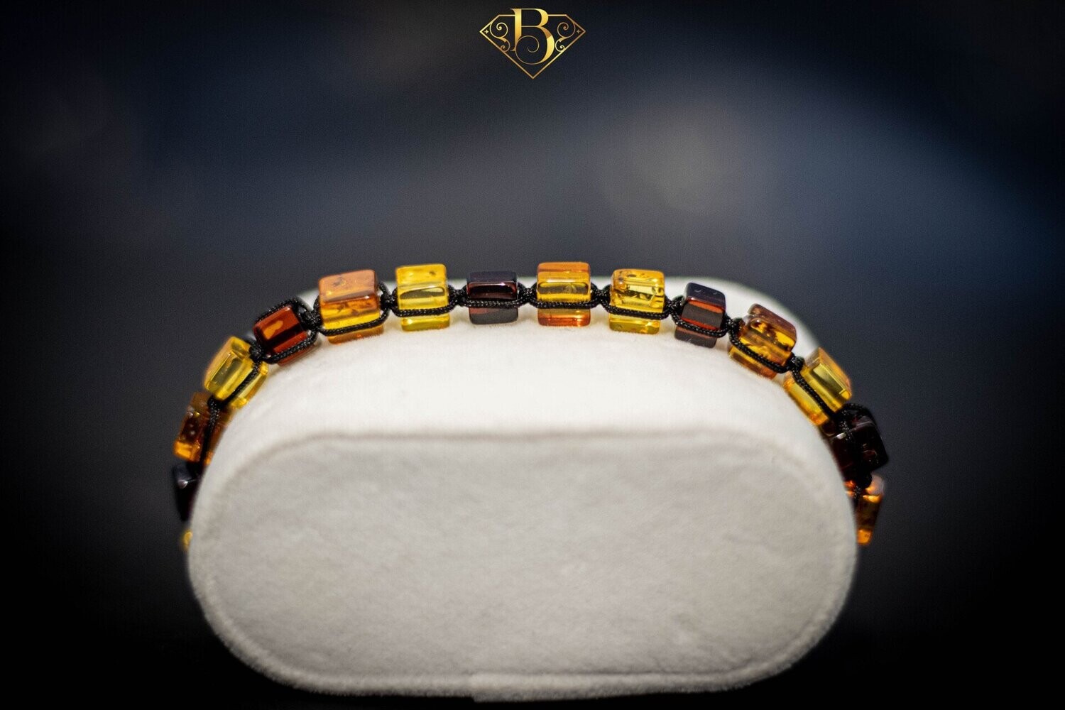 Multi color cubic Amber Bracelet