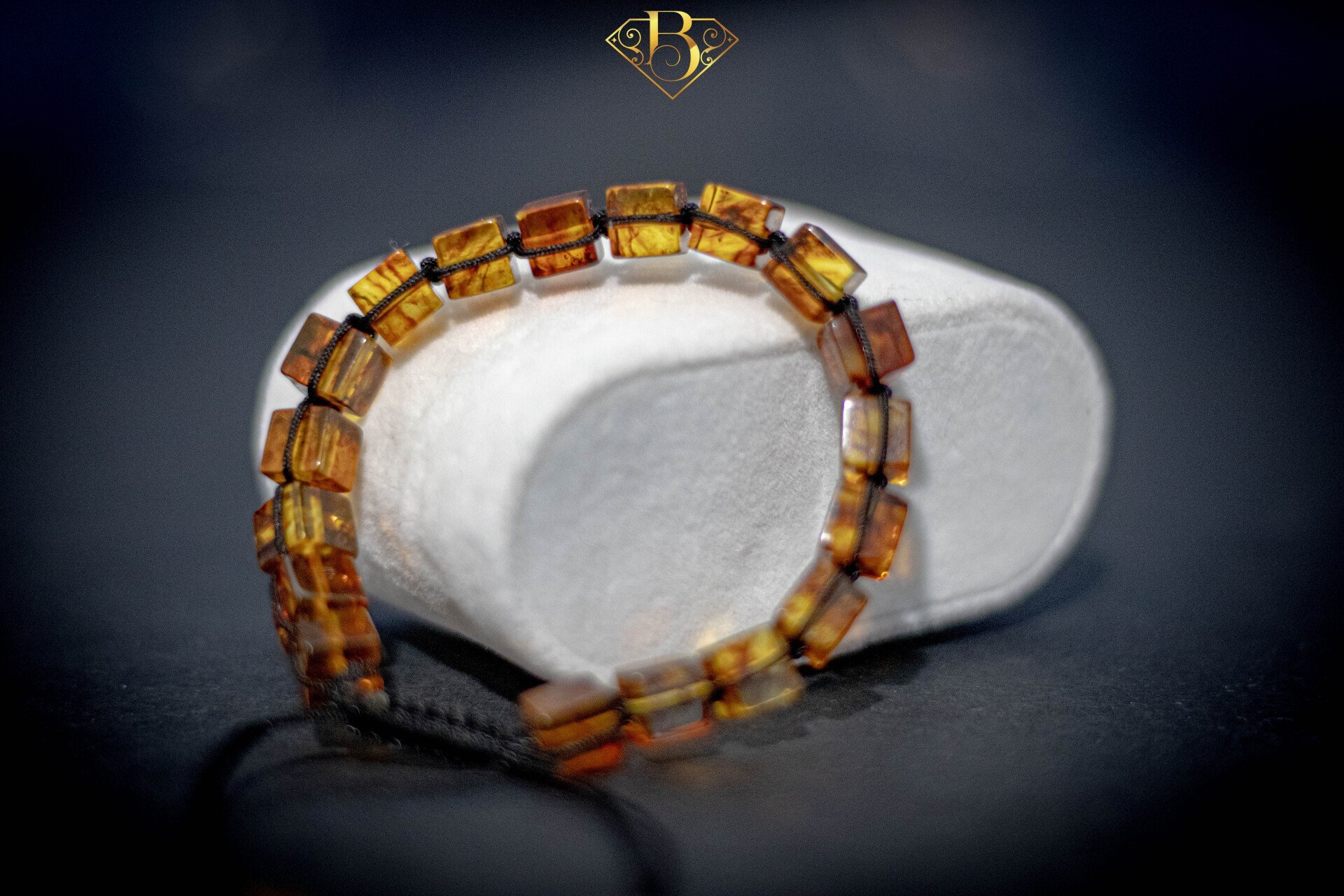 Honey color cubic Amber Bracelet