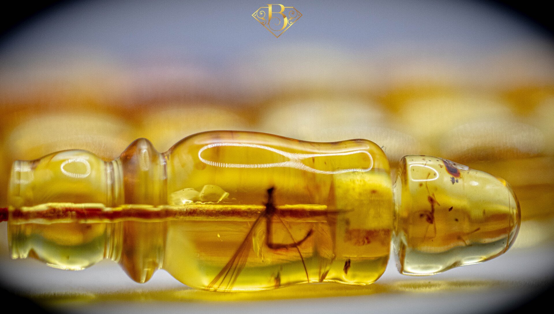 Colombian Amber Rosary (Spider)