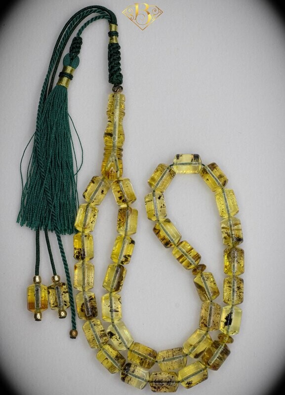 Yellow with Inclusion & 2 Beads Tassel