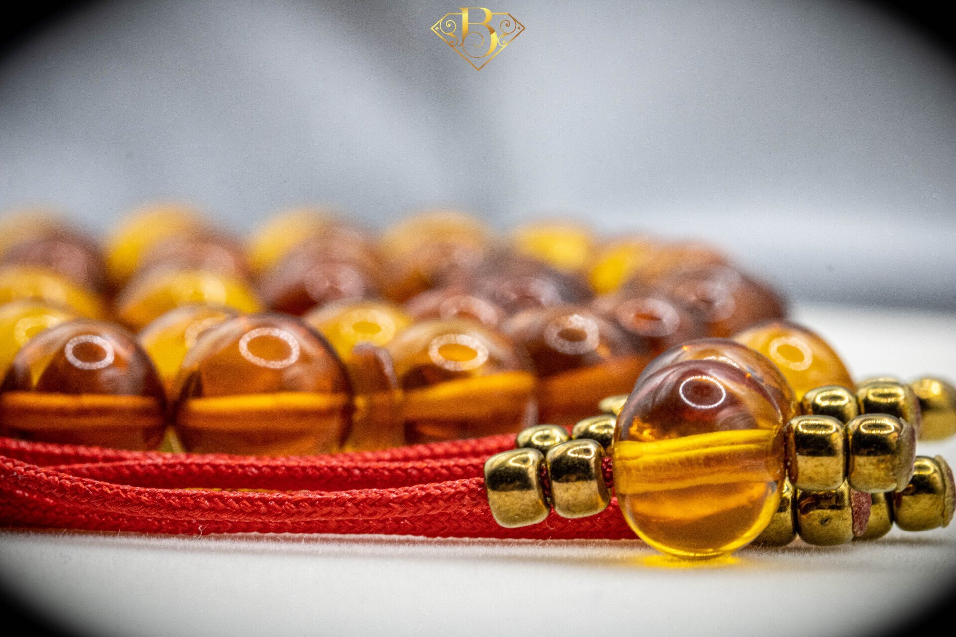 Dark Honey Color & Beads Tassel