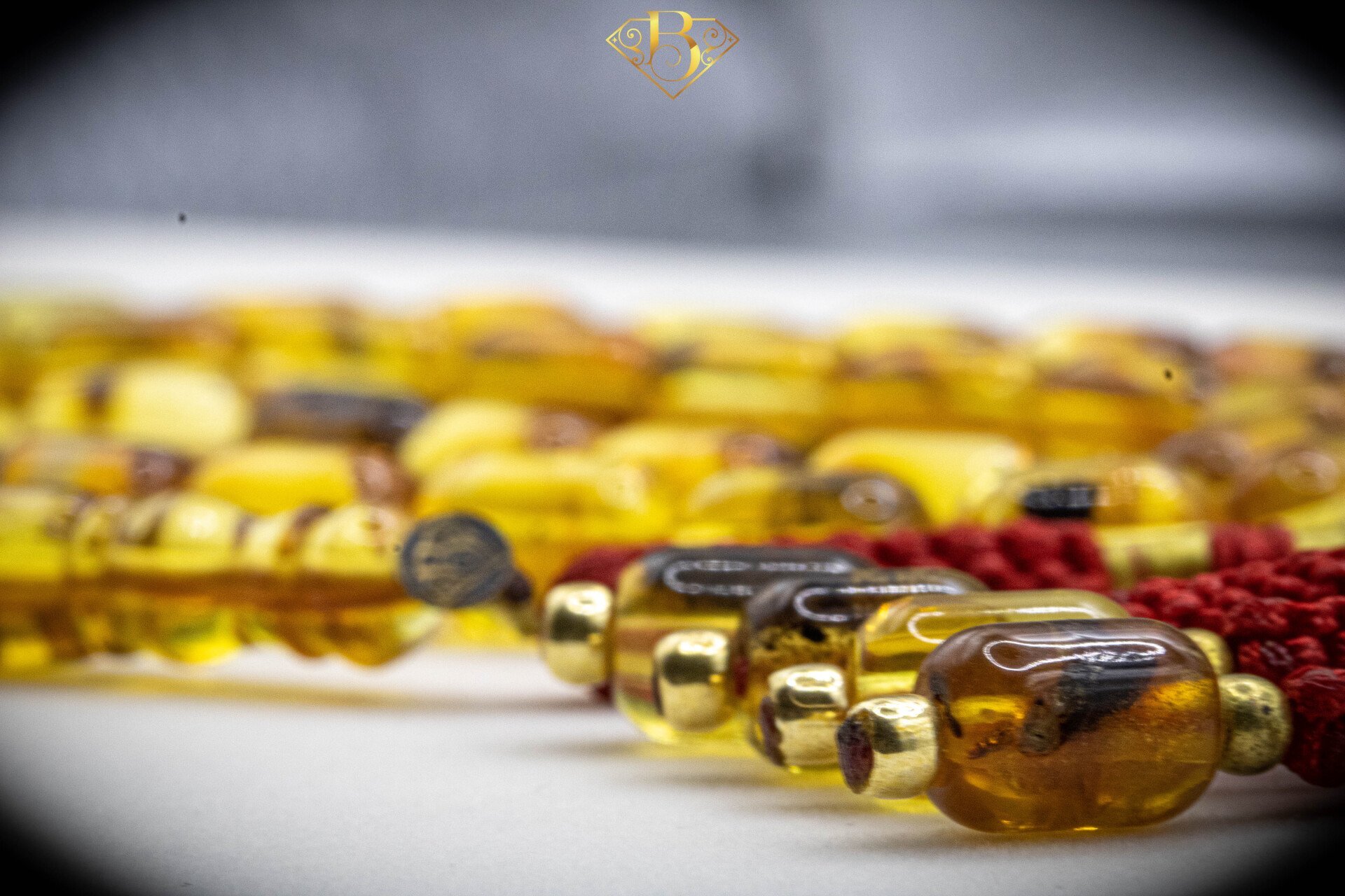 Honey Color & 4 Beads Tassel