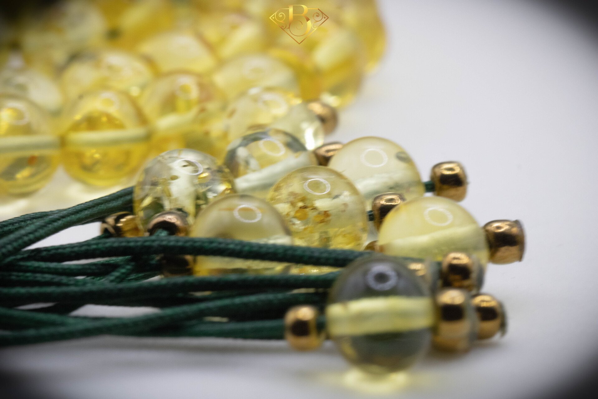 Light Yellow & 8 Beads Tassel