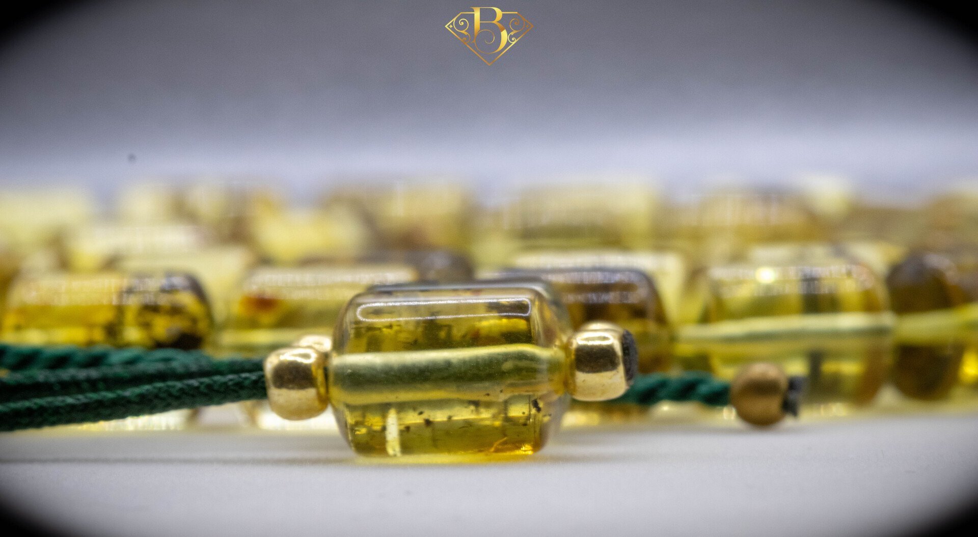 Yellow with Inclusion & 2 Beads Tassel